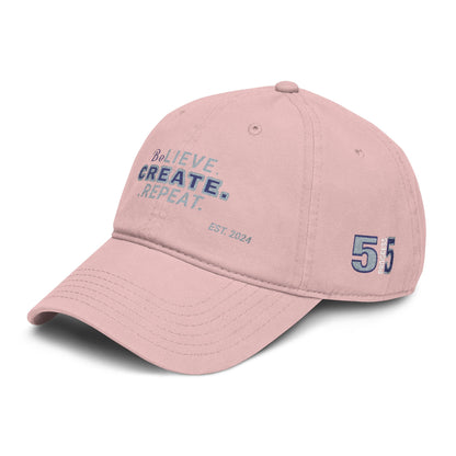 Believe Create Repeat Washed Baseball Cap