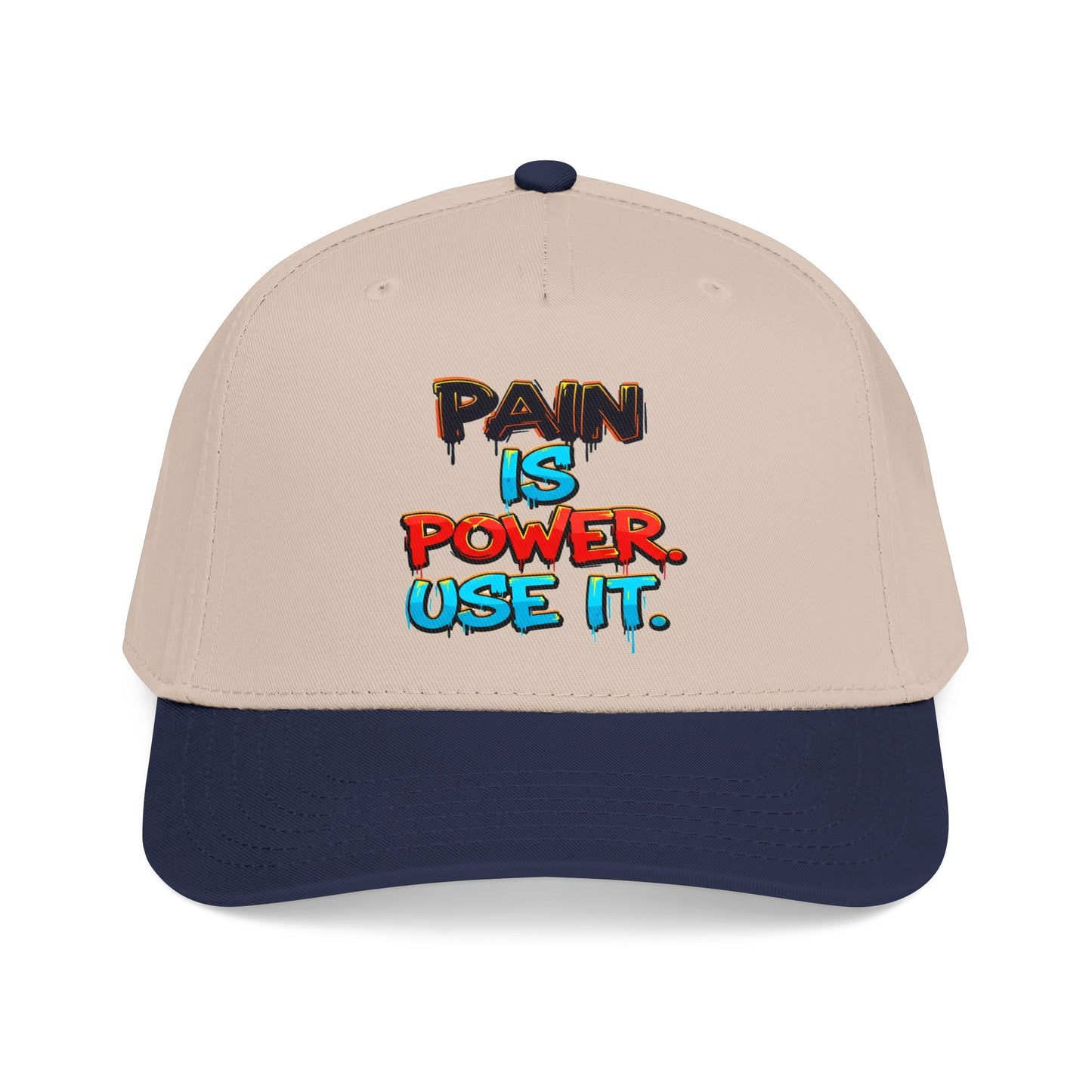 Baseball Cap — "Pain Is Power. Use It." Motivational Streetwear Hat