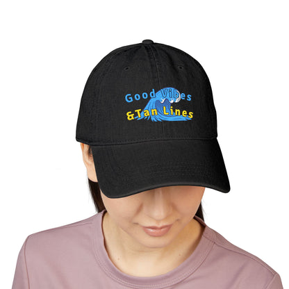 Good Vibe & Tan lines Denim Hat (Embroidery)