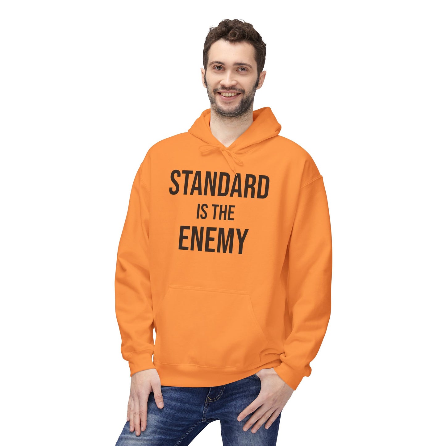 'Standard Is the Enemy' Minimalist Hoodie