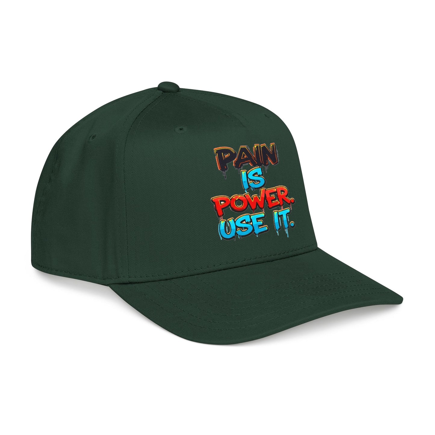 Baseball Cap — "Pain Is Power. Use It." Motivational Streetwear Hat