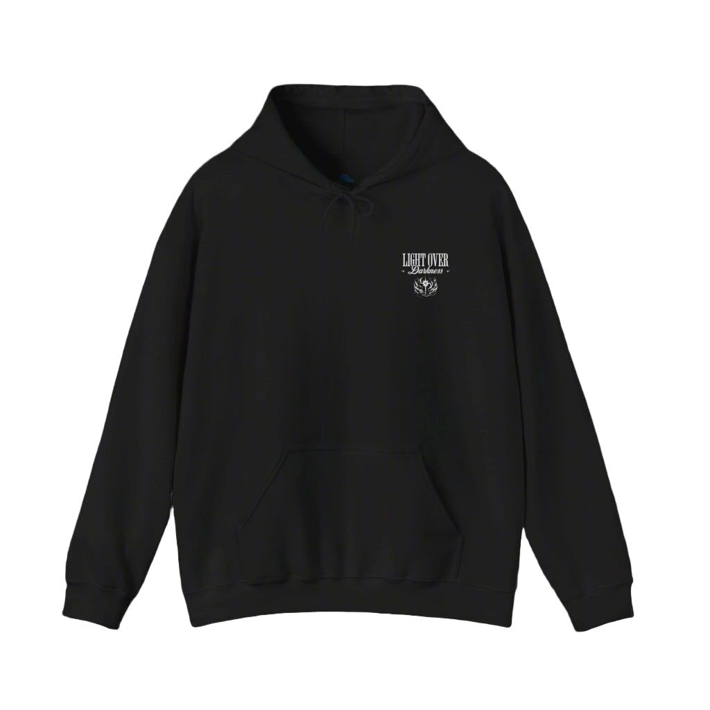 Stylish Unisex Light Over Darkness Hoodie - Comfort & Versatility for Every Season