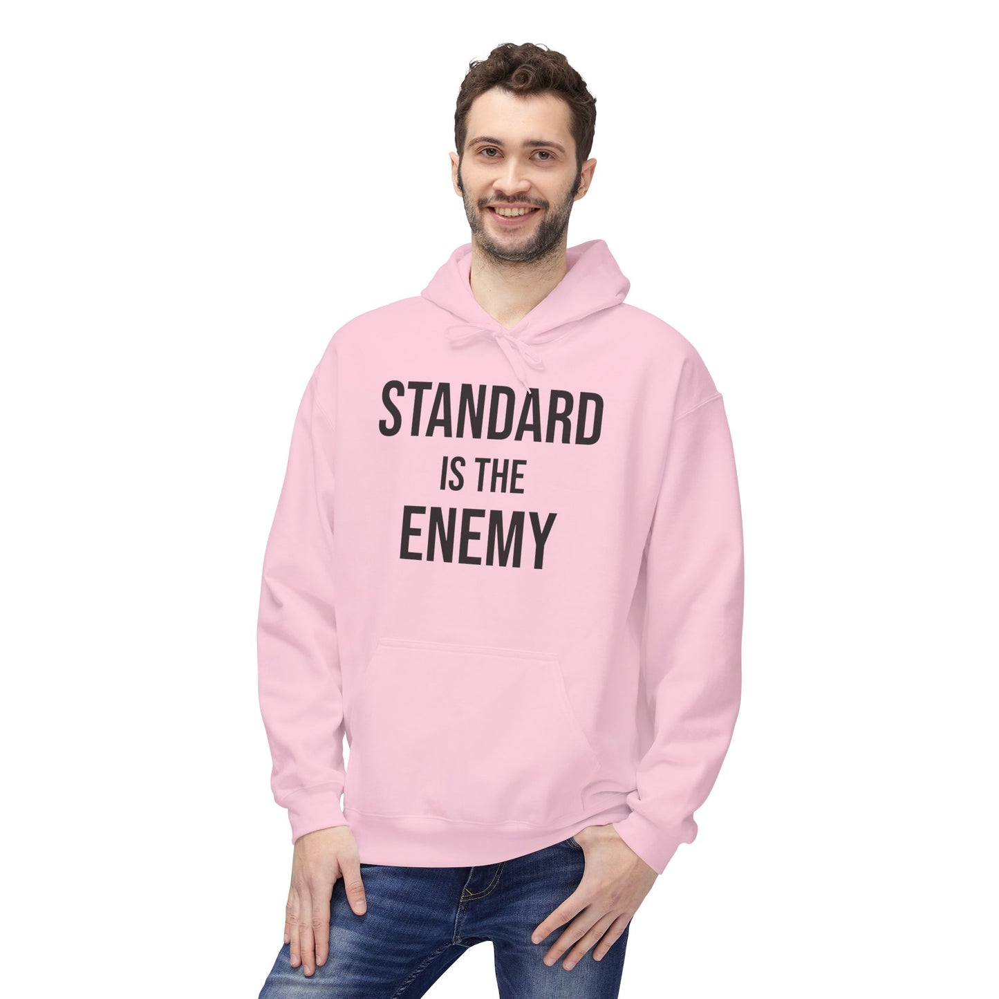 'Standard Is the Enemy' Minimalist Hoodie
