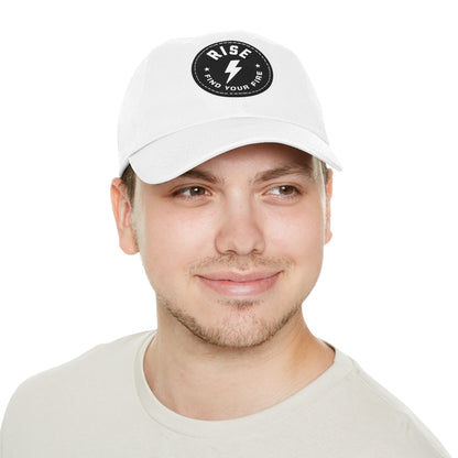 Motivational Dad Hat with Leather Patch, Custom Baseball Cap, Stylish Sun Hat