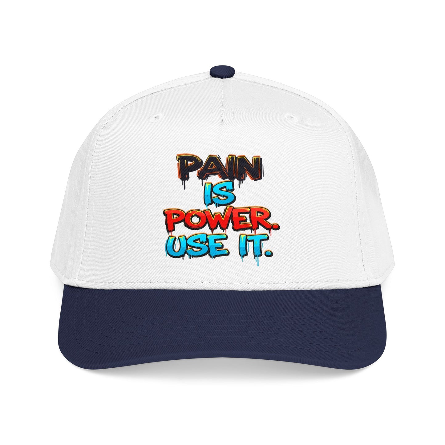 Baseball Cap — "Pain Is Power. Use It." Motivational Streetwear Hat