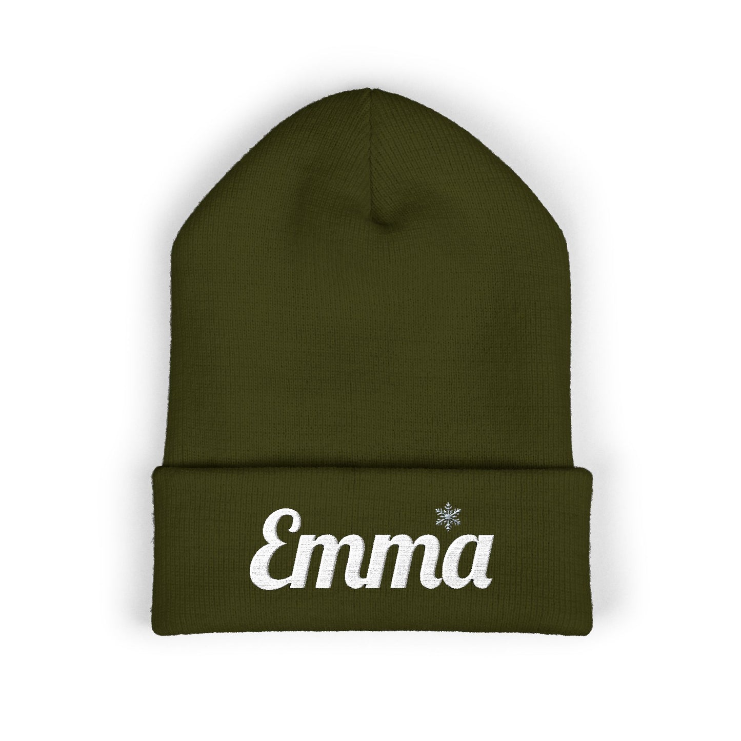 Personalized 'Emma' Embroidered Cuffed Beanie