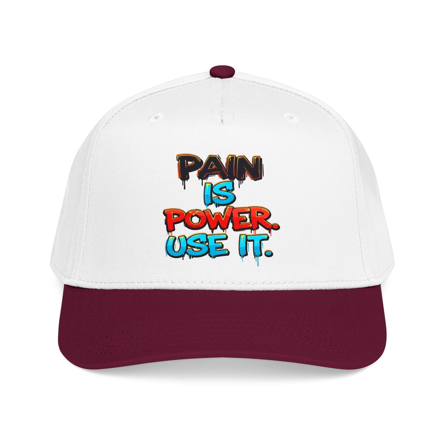 Baseball Cap — "Pain Is Power. Use It." Motivational Streetwear Hat