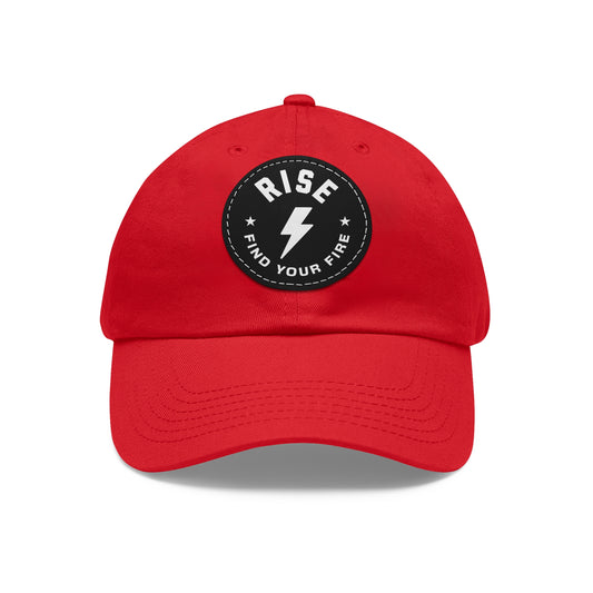 Motivational Dad Hat with Leather Patch, Custom Baseball Cap, Stylish Sun Hat