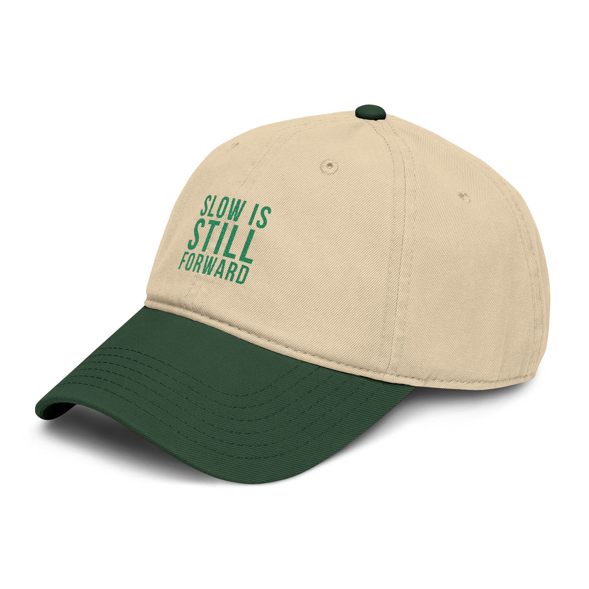 Slow Is Still Forward — Embroidered Washed Baseball Cap