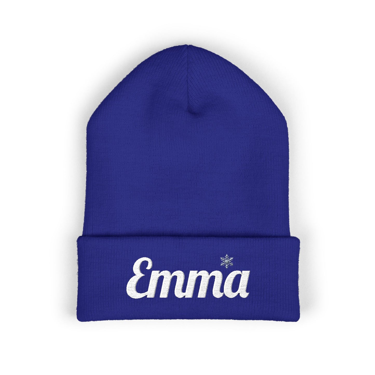 Personalized 'Emma' Embroidered Cuffed Beanie