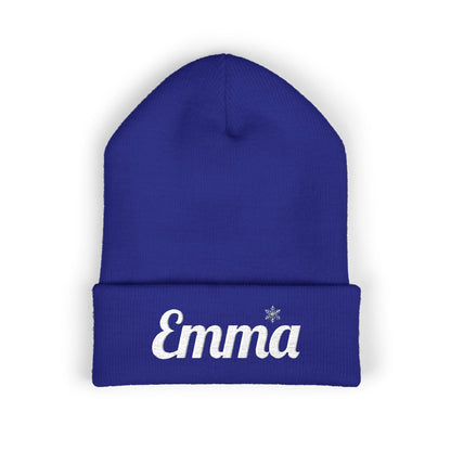 Personalized 'Emma' Embroidered Cuffed Beanie