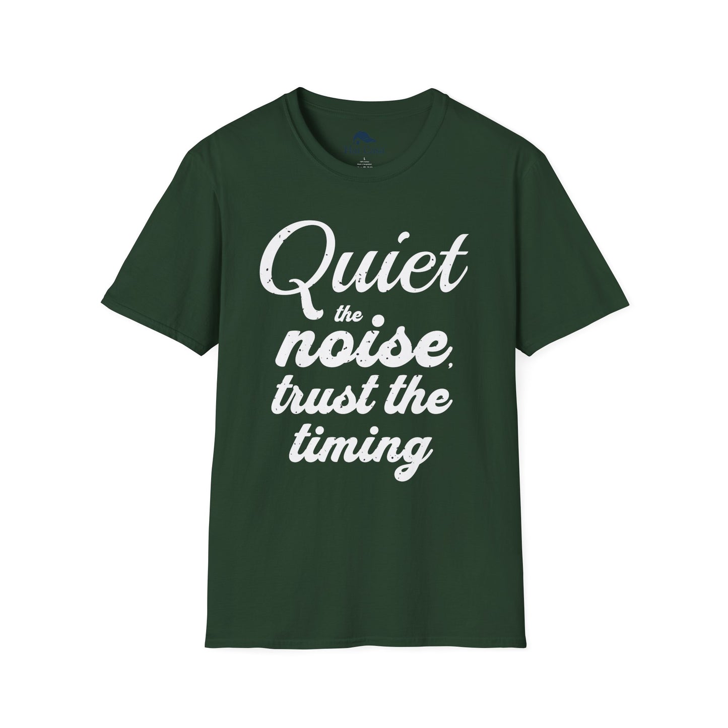 Motivational Quote Unisex T-Shirt - Quiet the Noise, Trust the Timing