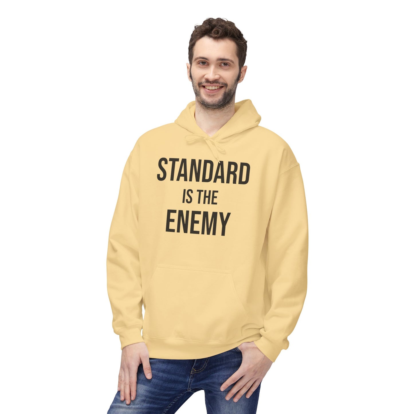 'Standard Is the Enemy' Minimalist Hoodie