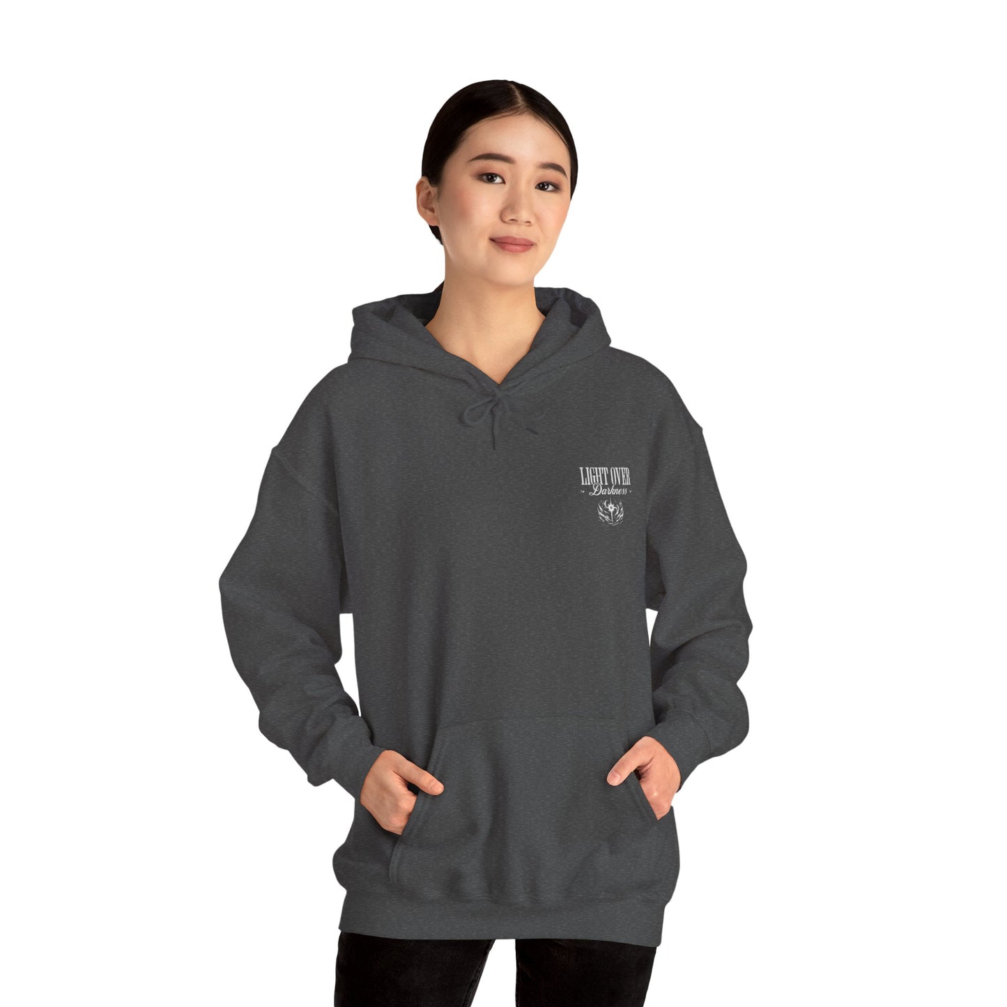 Stylish Unisex Light Over Darkness Hoodie - Comfort & Versatility for Every Season