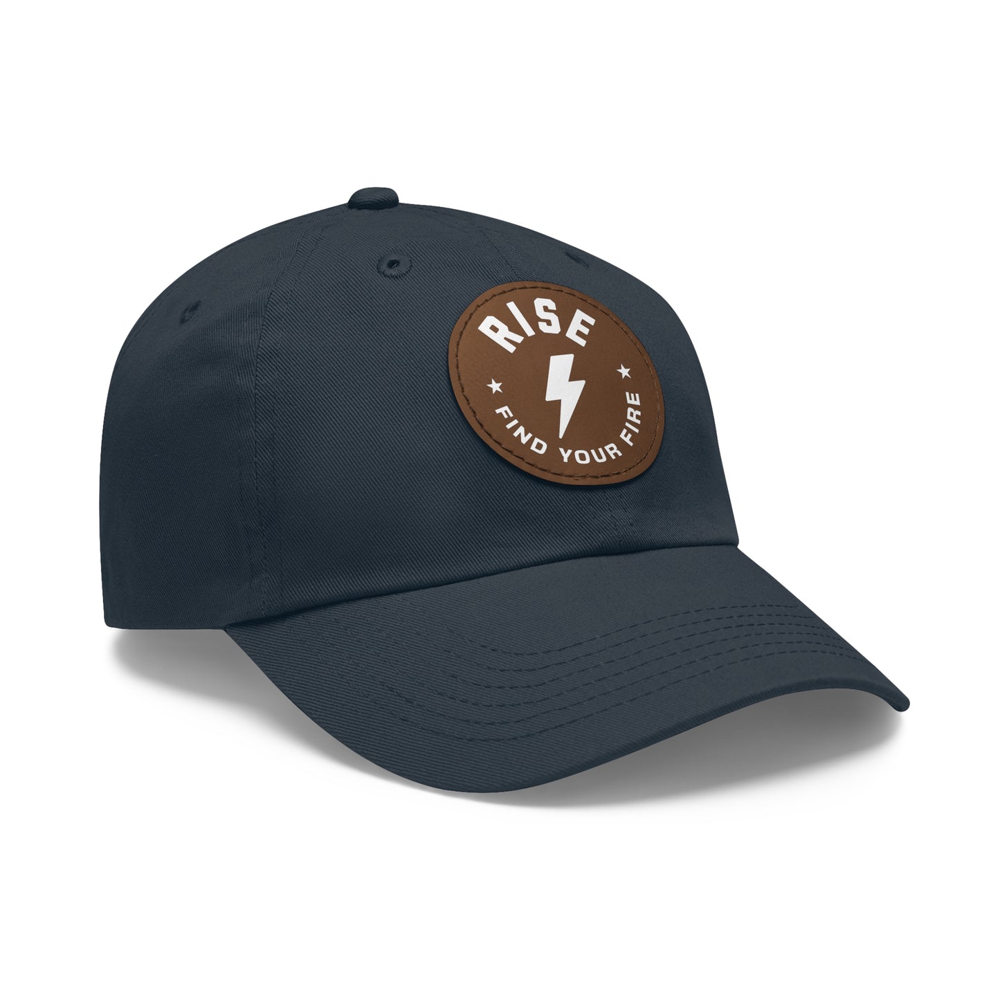 Motivational Dad Hat with Leather Patch, Custom Baseball Cap, Stylish Sun Hat