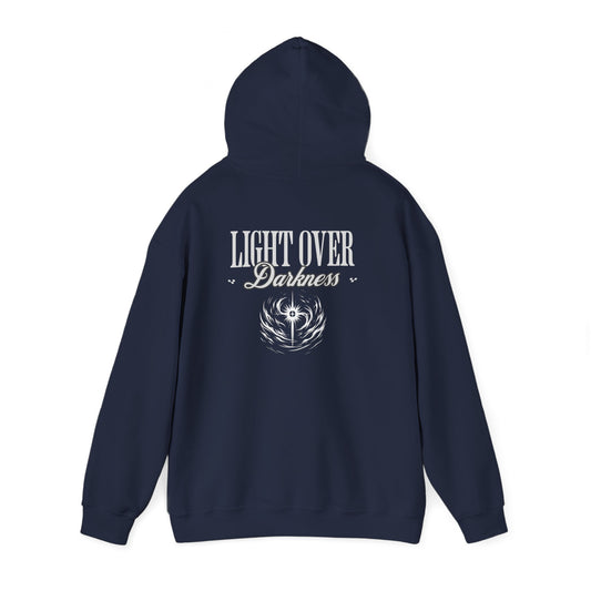 Stylish Unisex Light Over Darkness Hoodie - Comfort & Versatility for Every Season