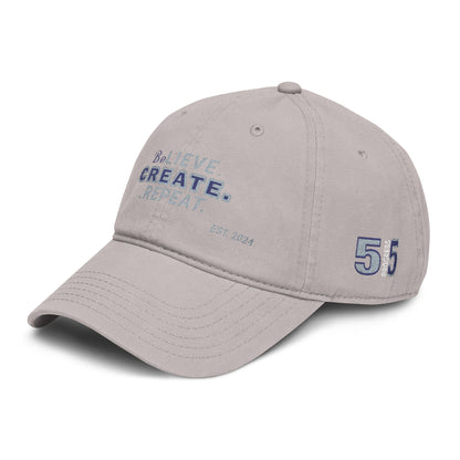 Believe Create Repeat Washed Baseball Cap