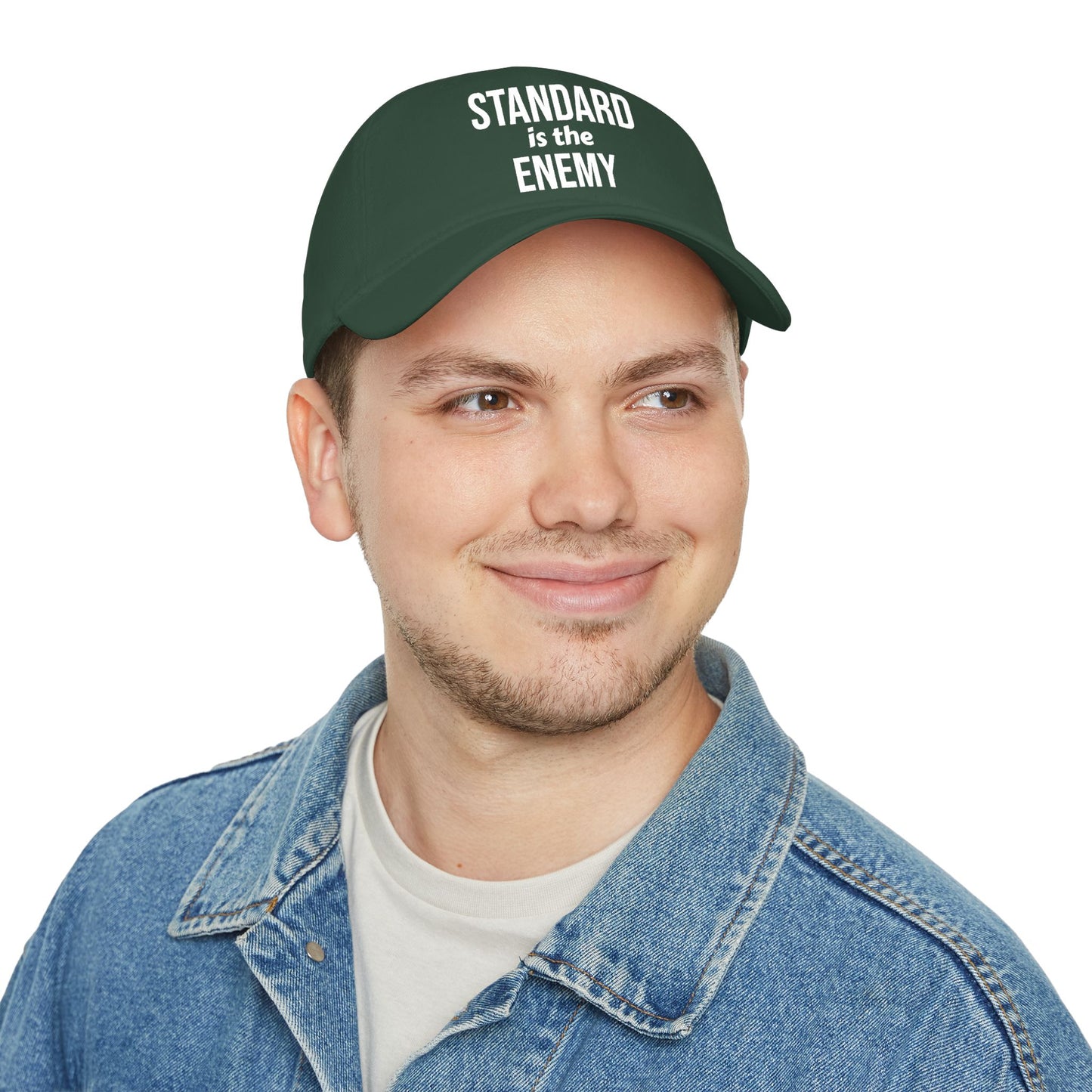 "Standard Is The Enemy" Low Profile Baseball Cap – Bold Statement Dad Hat