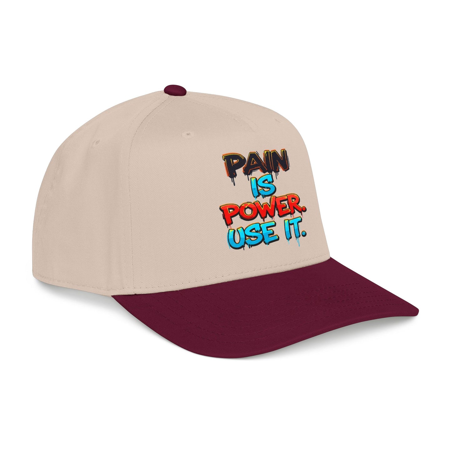 Baseball Cap — "Pain Is Power. Use It." Motivational Streetwear Hat