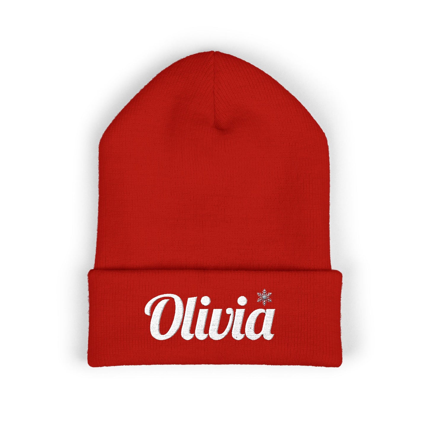 Personalized 'Olivia' Embroidered Cuffed Beanie