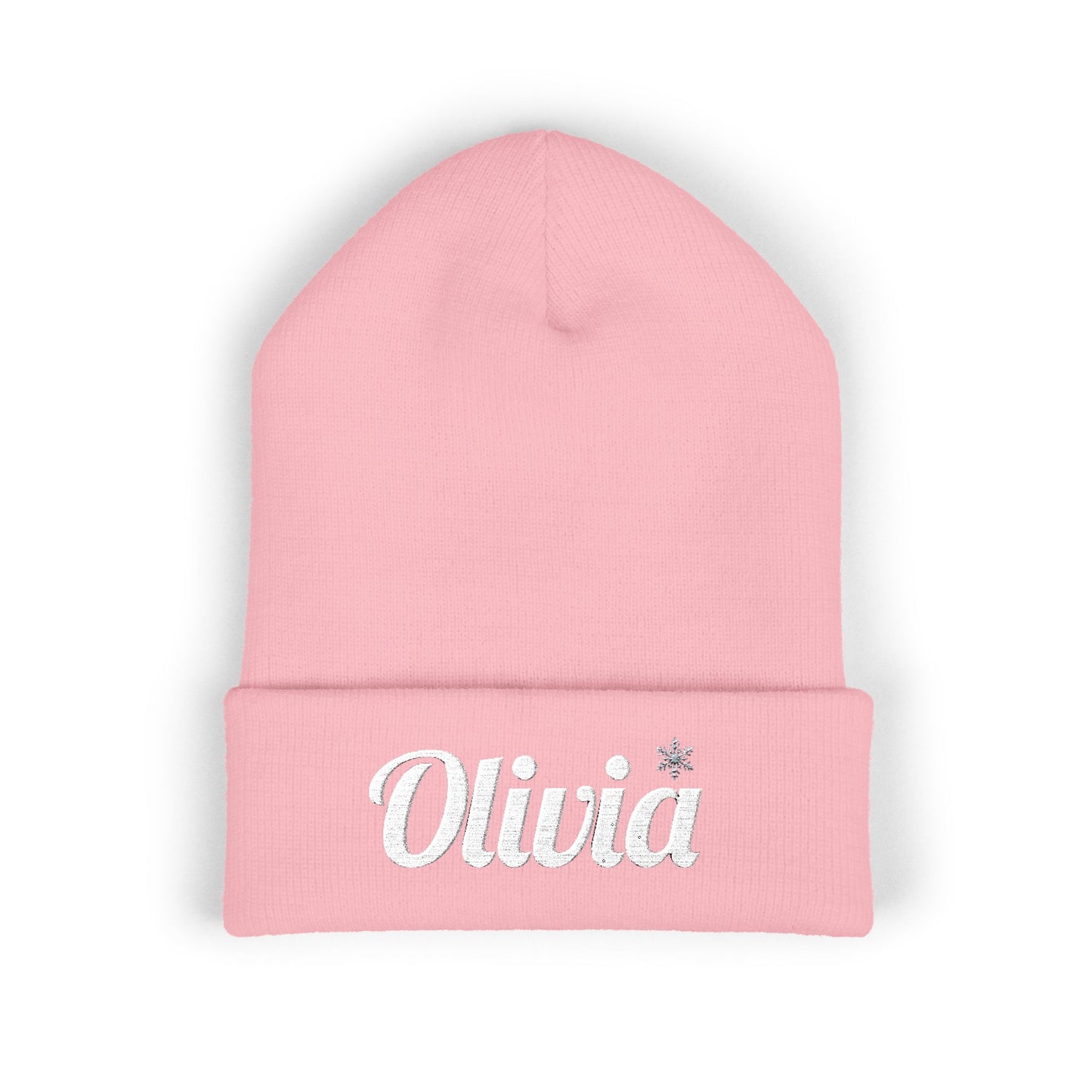 Personalized 'Olivia' Embroidered Cuffed Beanie