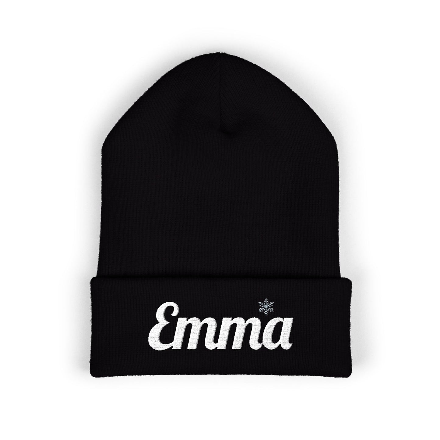 Personalized 'Emma' Embroidered Cuffed Beanie