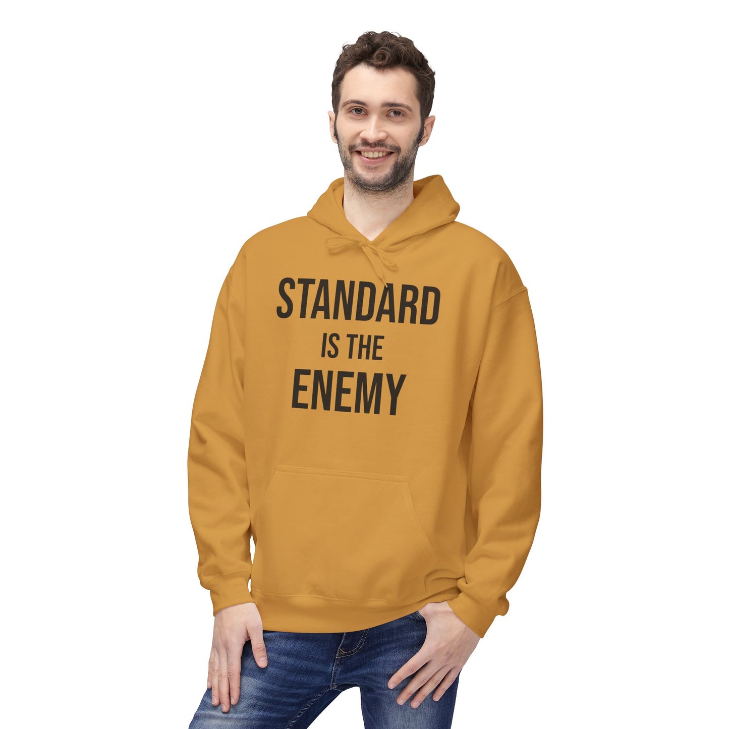 'Standard Is the Enemy' Minimalist Hoodie
