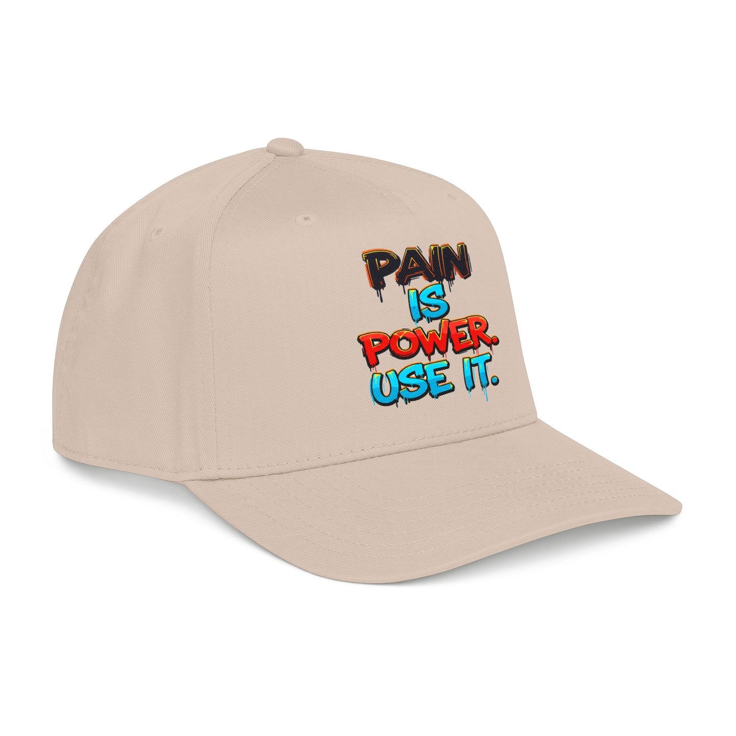 Baseball Cap — "Pain Is Power. Use It." Motivational Streetwear Hat