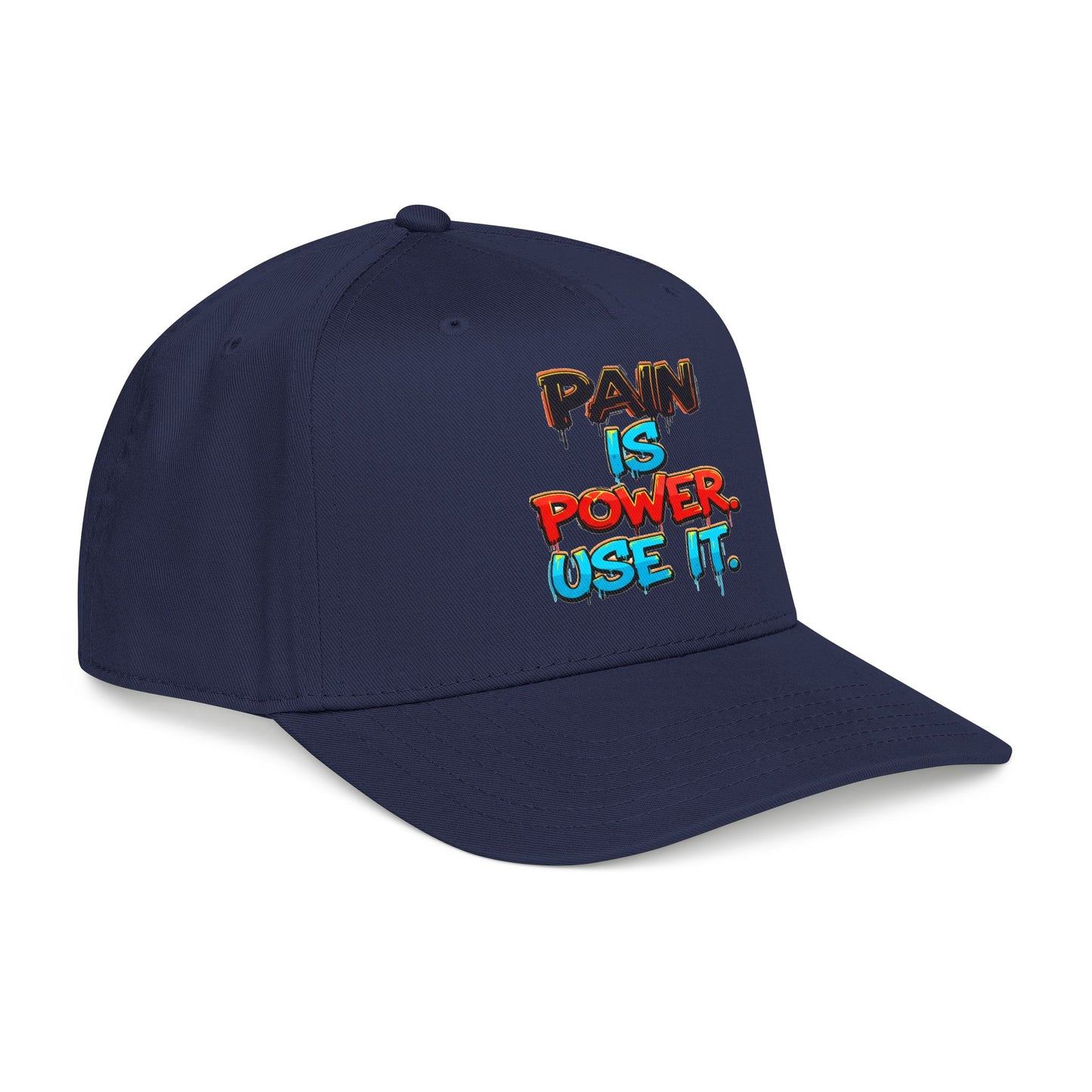 Baseball Cap — "Pain Is Power. Use It." Motivational Streetwear Hat
