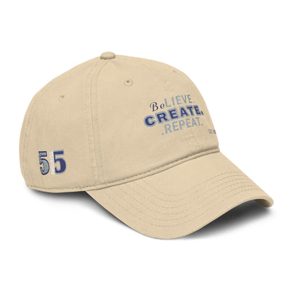 Believe Create Repeat Washed Baseball Cap