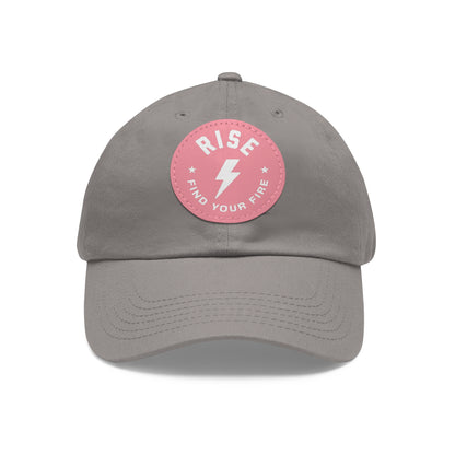 Motivational Dad Hat with Leather Patch, Custom Baseball Cap, Stylish Sun Hat