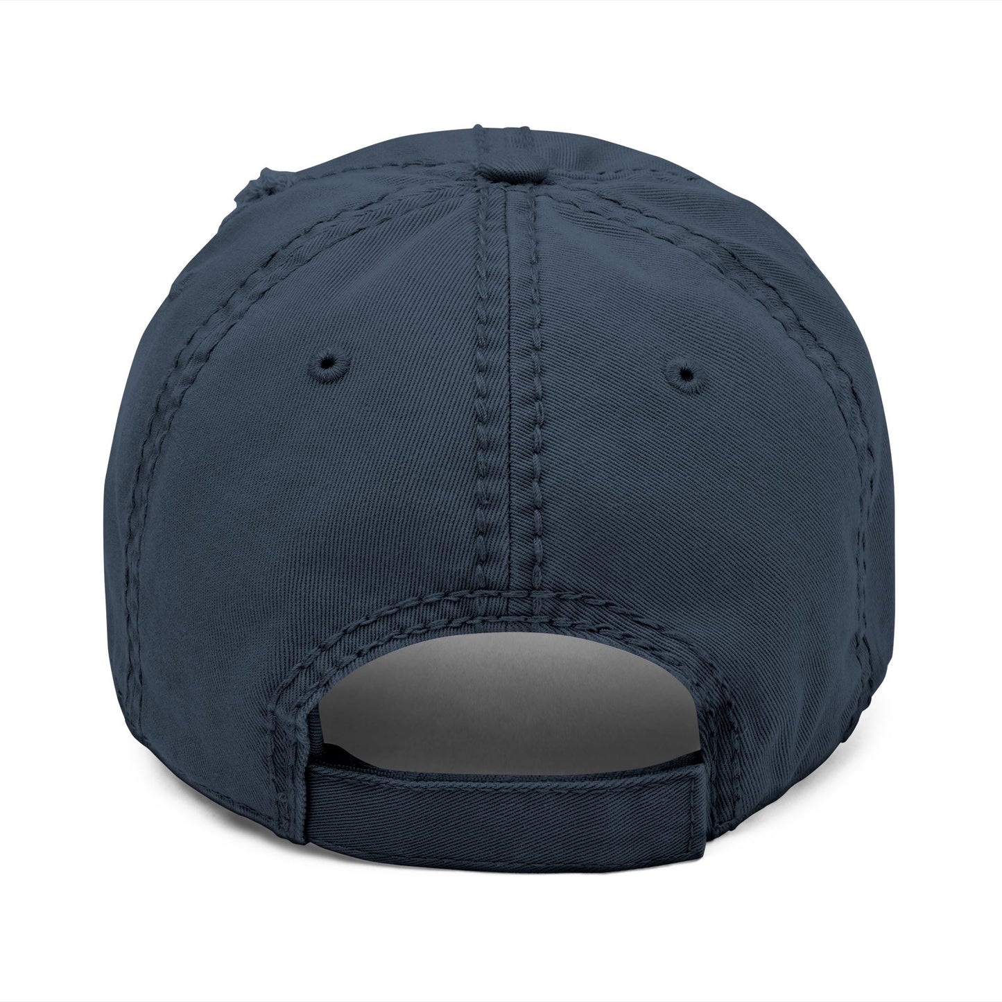 Quiet Power Distressed Dad Hat — Embroidered Baseball Cap