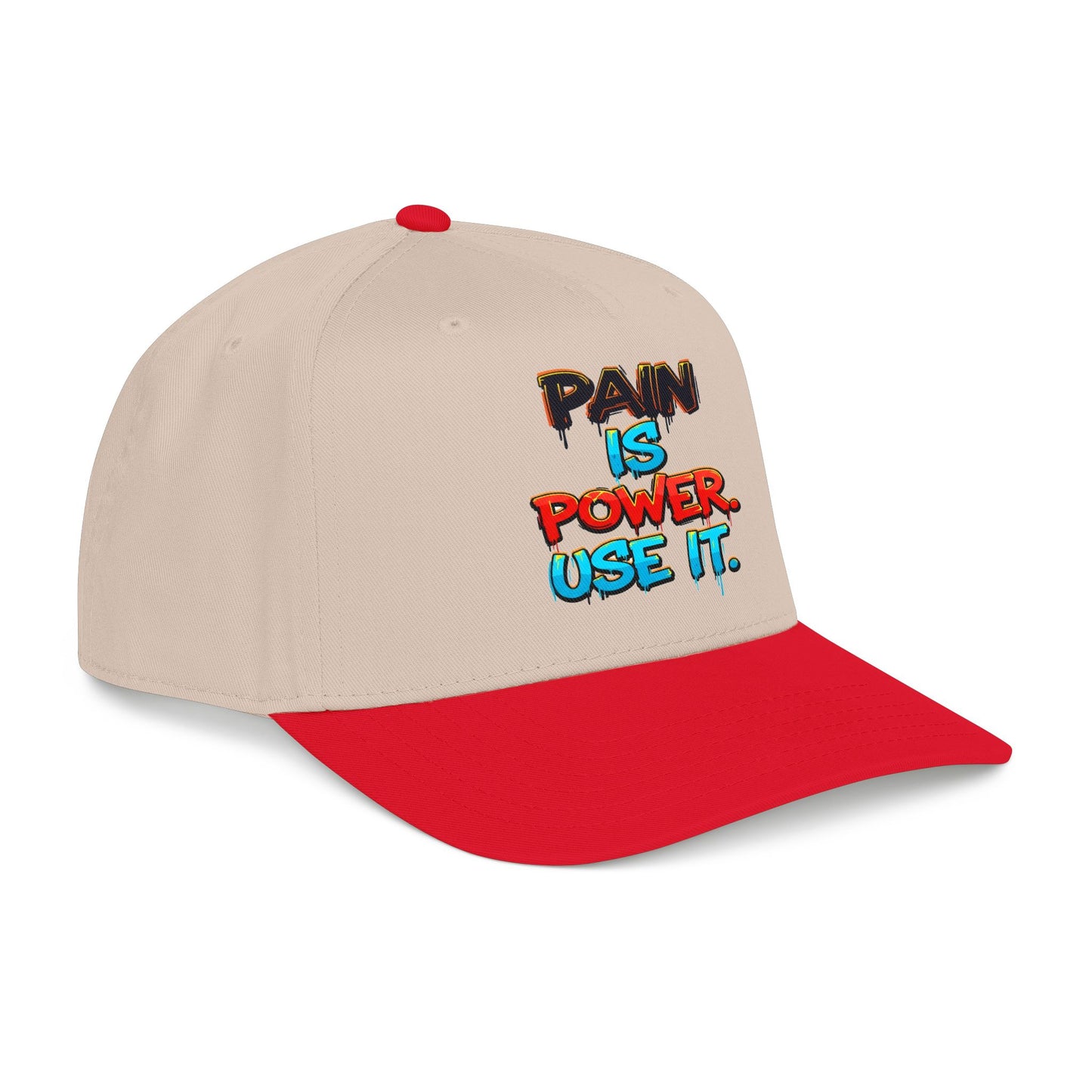 Baseball Cap — "Pain Is Power. Use It." Motivational Streetwear Hat