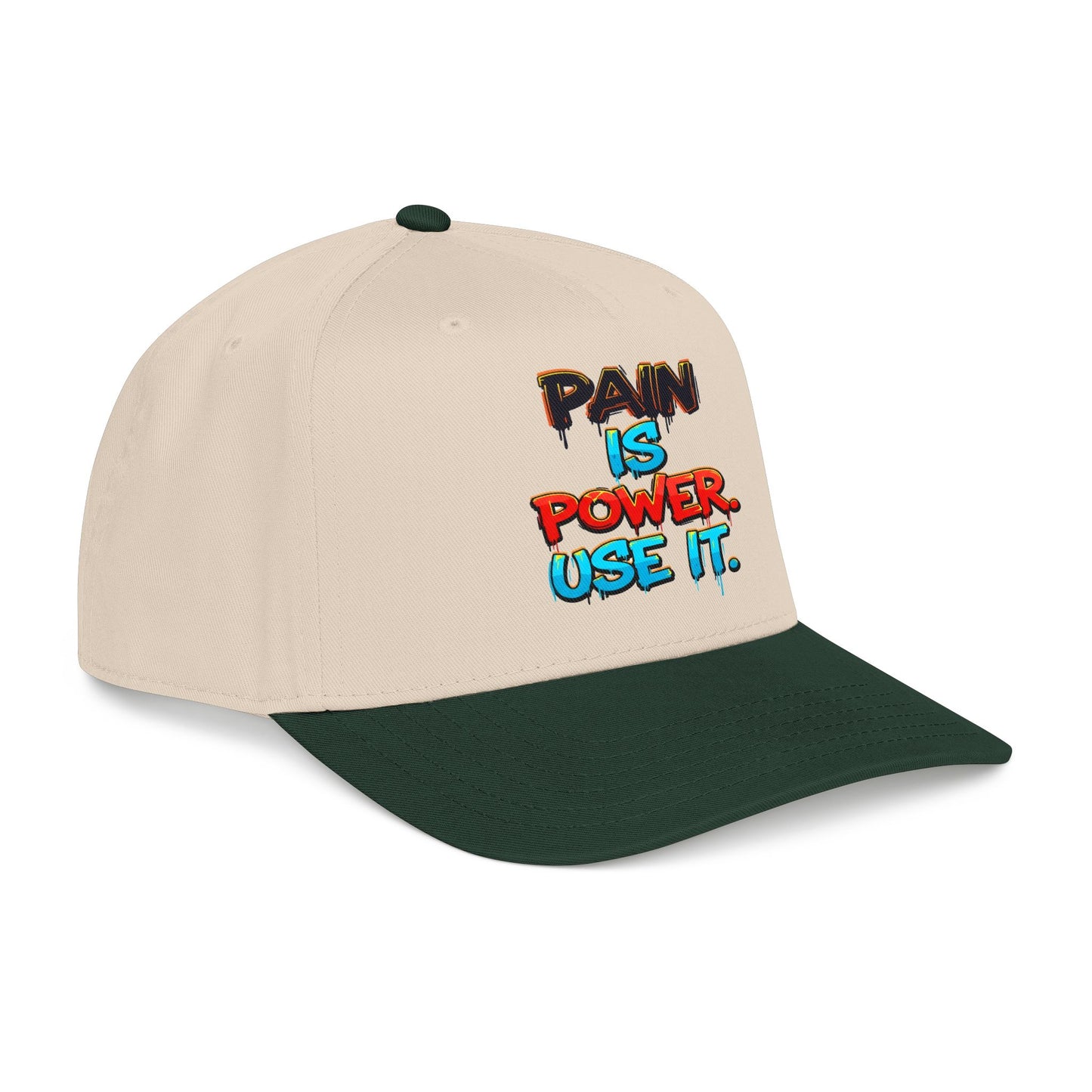 Baseball Cap — "Pain Is Power. Use It." Motivational Streetwear Hat