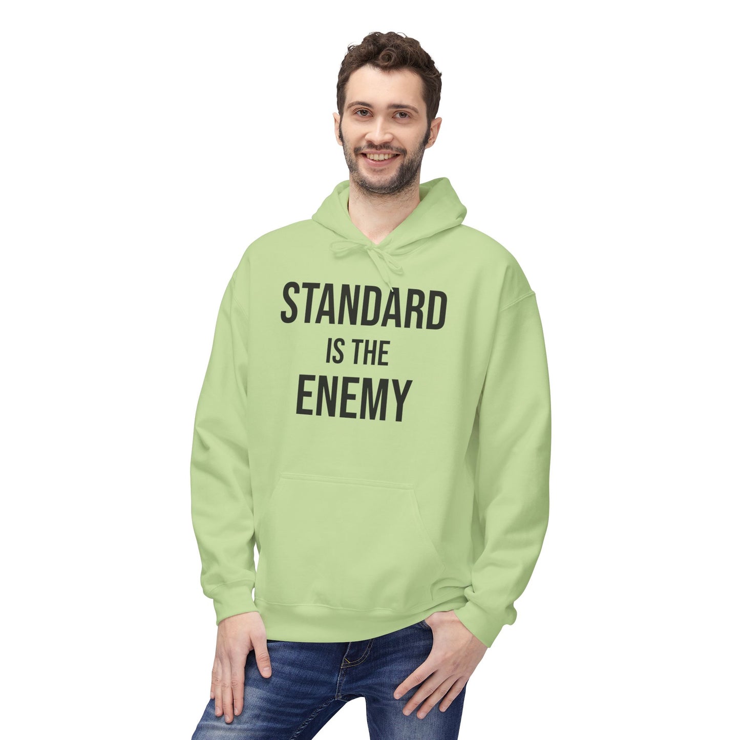'Standard Is the Enemy' Minimalist Hoodie