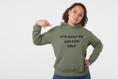 It's okay to ask for help Unisex Heavy Blend Hooded