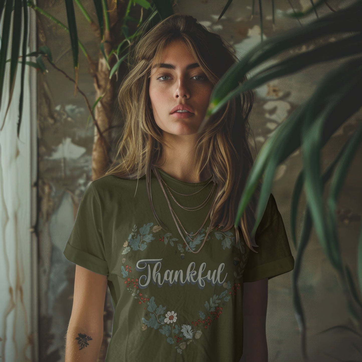 Thankful Floral Heart T-Shirt, Cute Gift for Mom, Mother's Day Tee, Cozy Casual Wear, Heartfelt Gift, woman Vintage Style Shirt