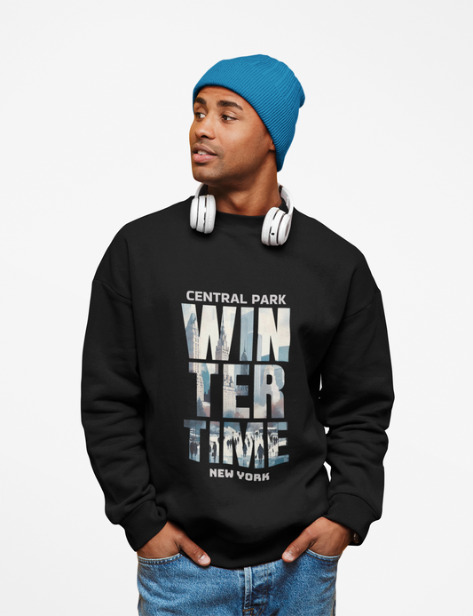 Central Park New York Winter Crewneck Sweatshirt