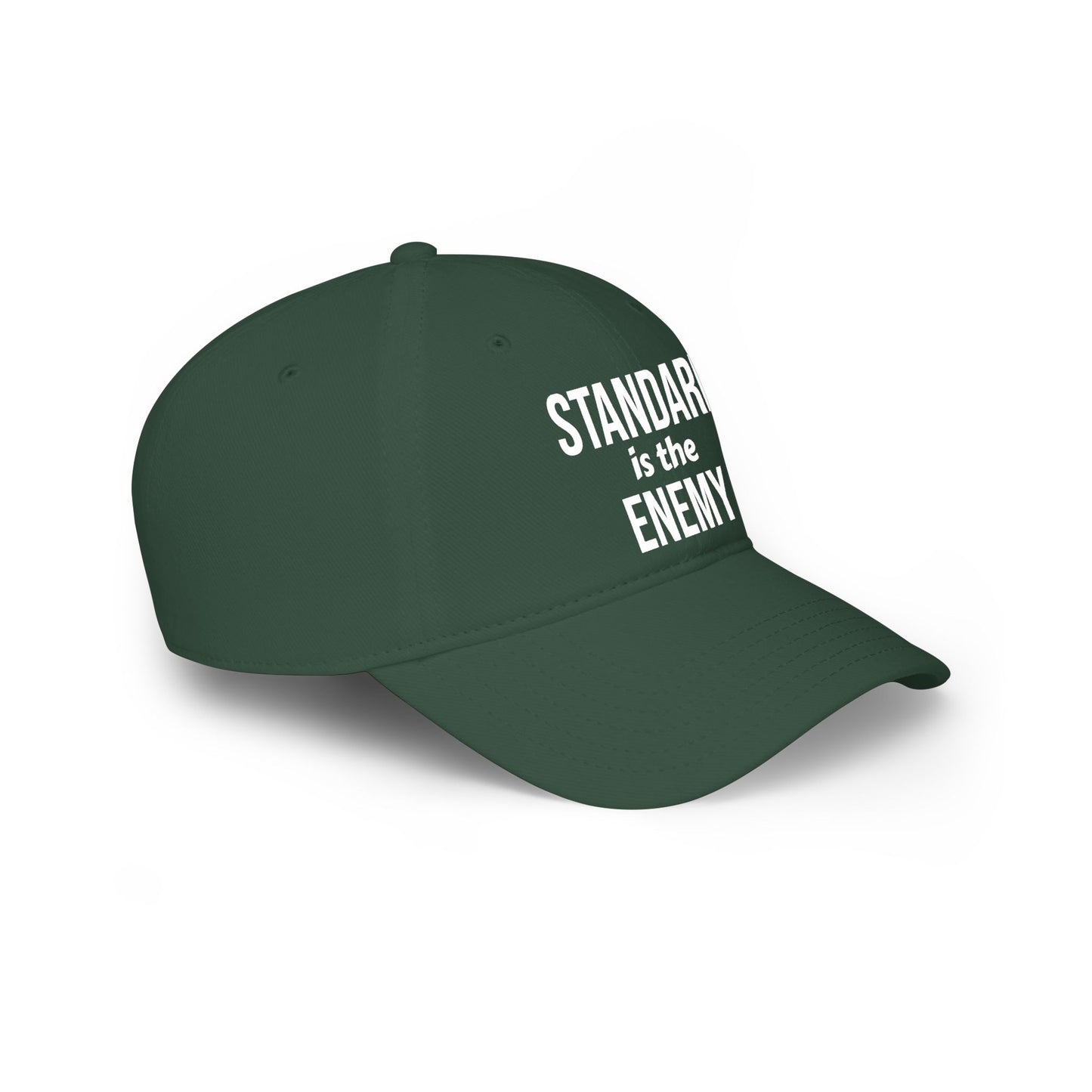 "Standard Is The Enemy" Low Profile Baseball Cap – Bold Statement Dad Hat