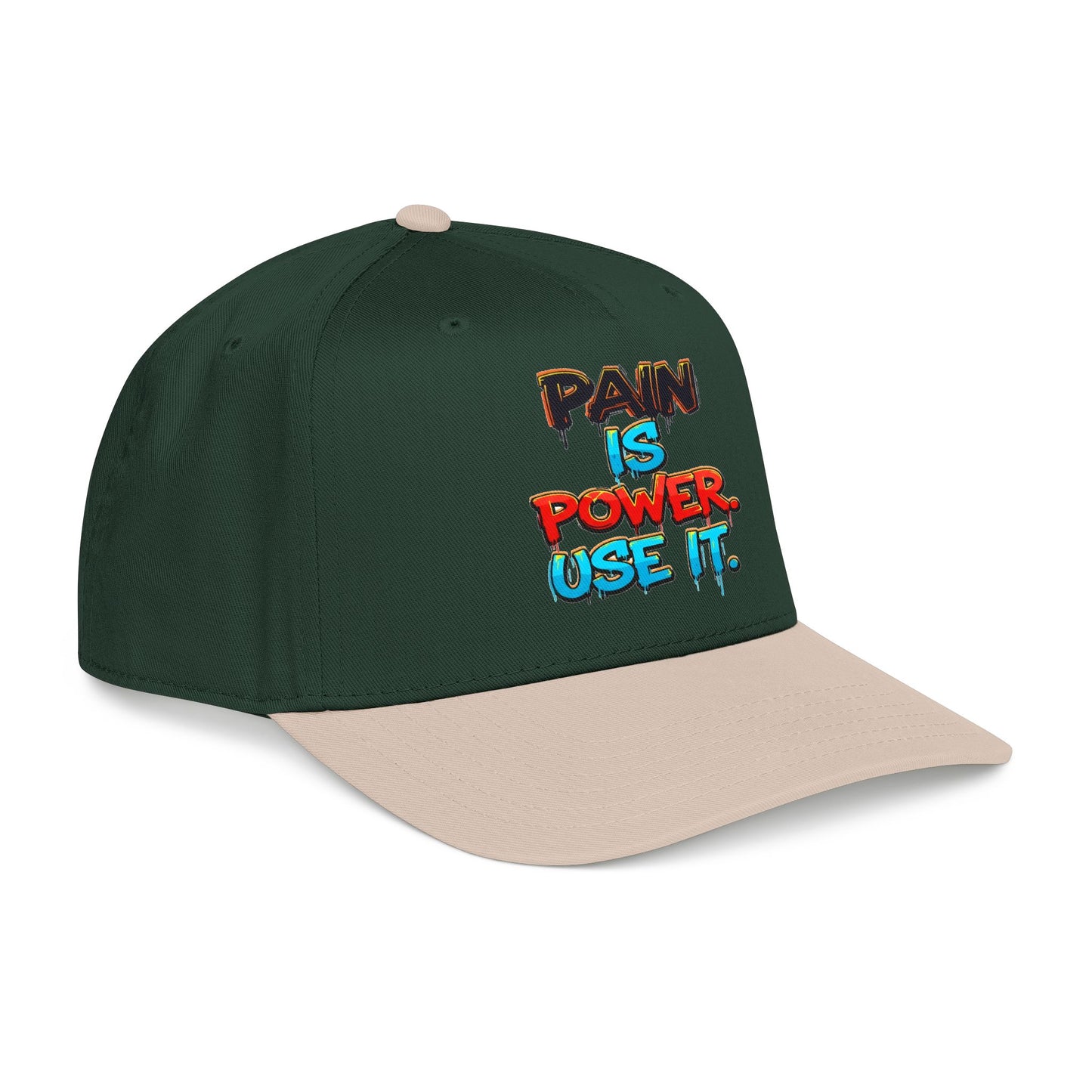 Baseball Cap — "Pain Is Power. Use It." Motivational Streetwear Hat