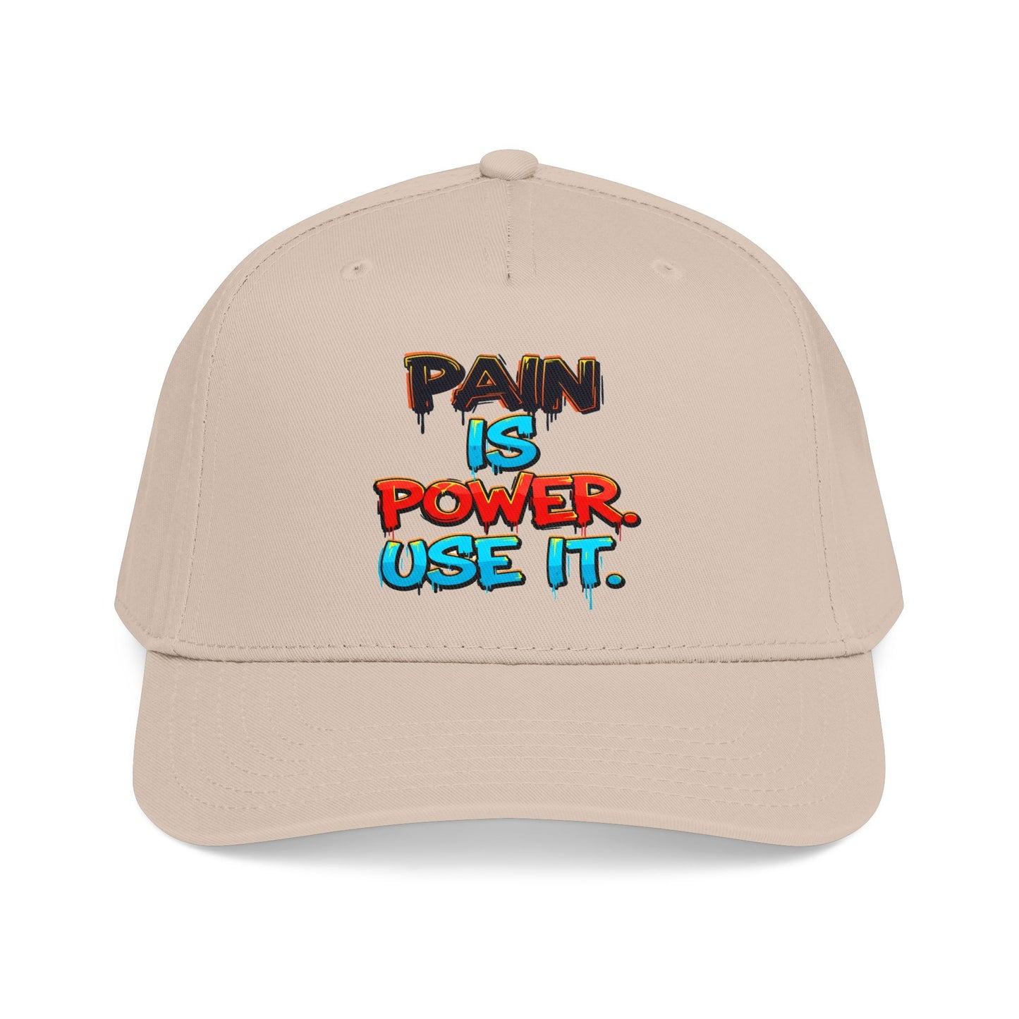 Baseball Cap — "Pain Is Power. Use It." Motivational Streetwear Hat