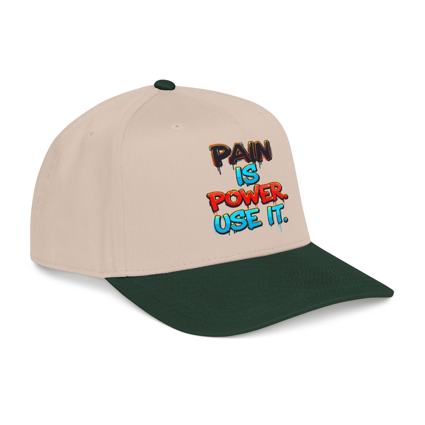 Baseball Cap — "Pain Is Power. Use It." Motivational Streetwear Hat