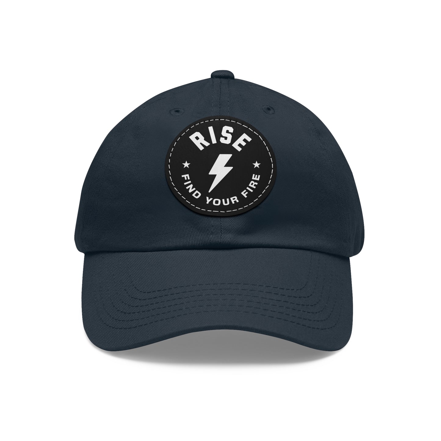 Motivational Dad Hat with Leather Patch, Custom Baseball Cap, Stylish Sun Hat