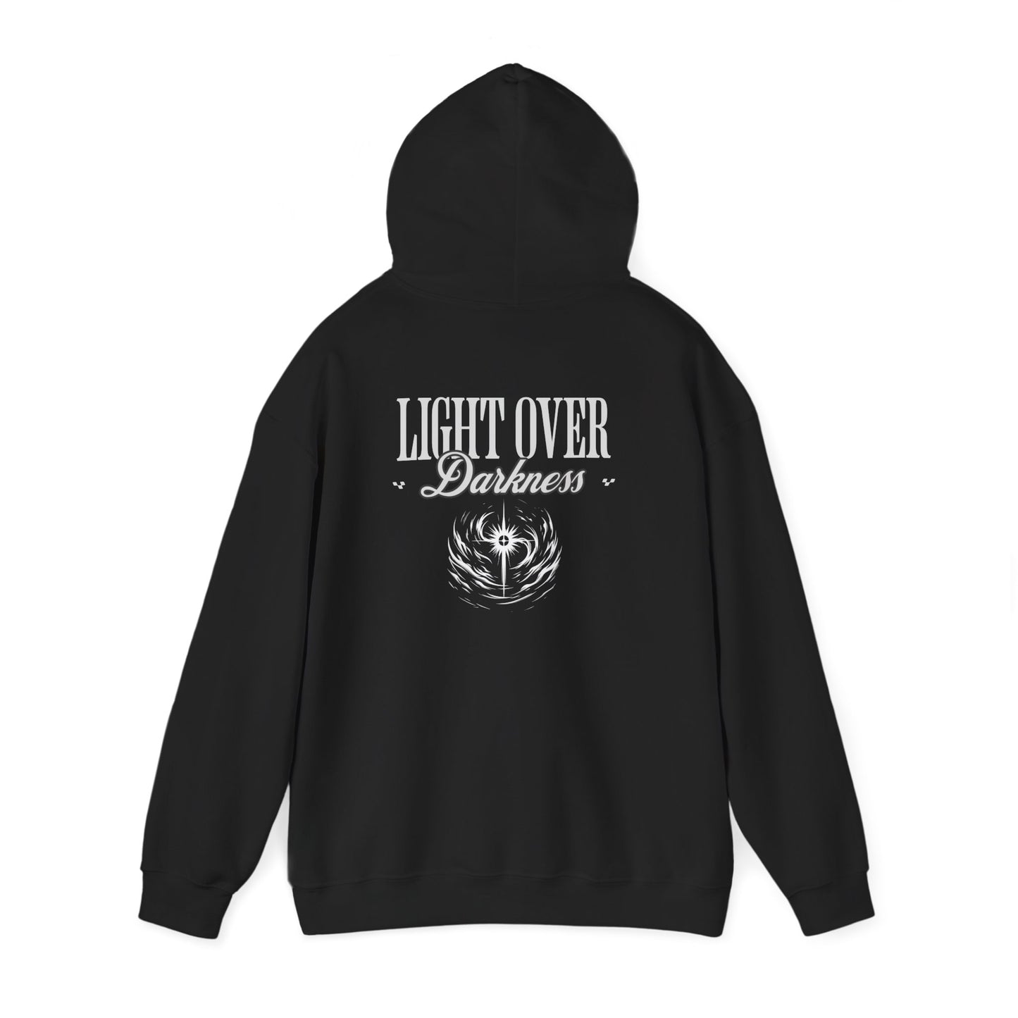 Stylish Unisex Light Over Darkness Hoodie - Comfort & Versatility for Every Season