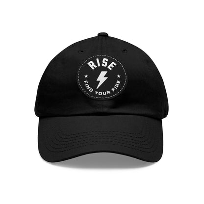Motivational Dad Hat with Leather Patch, Custom Baseball Cap, Stylish Sun Hat