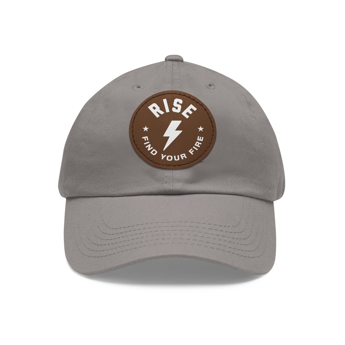 Motivational Dad Hat with Leather Patch, Custom Baseball Cap, Stylish Sun Hat
