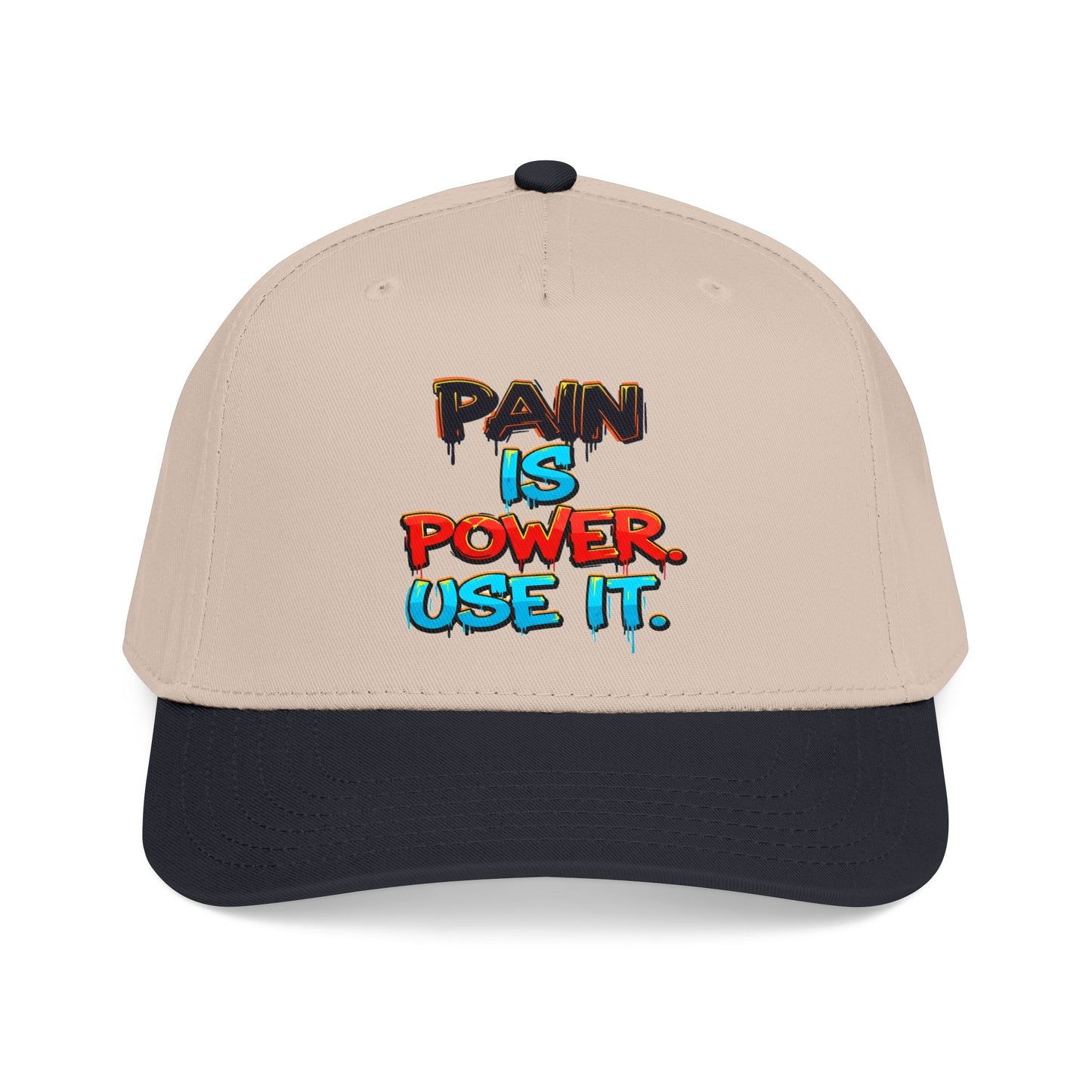 Baseball Cap — "Pain Is Power. Use It." Motivational Streetwear Hat
