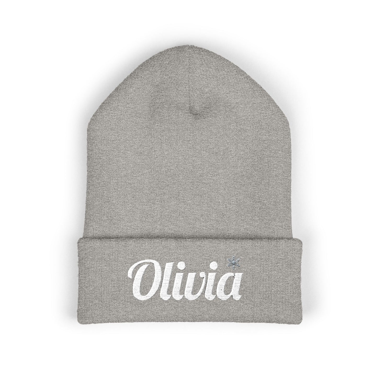 Personalized 'Olivia' Embroidered Cuffed Beanie
