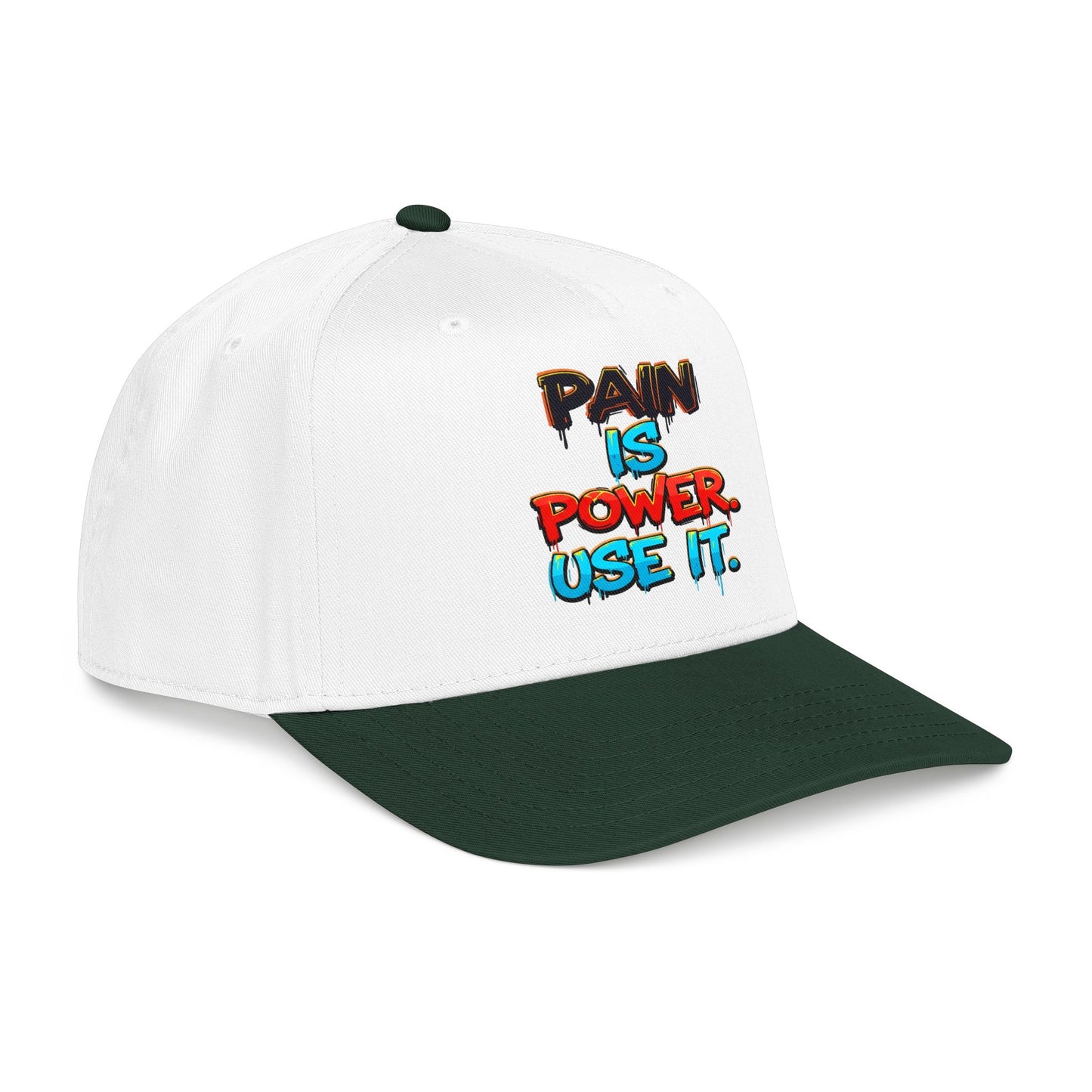 Baseball Cap — "Pain Is Power. Use It." Motivational Streetwear Hat