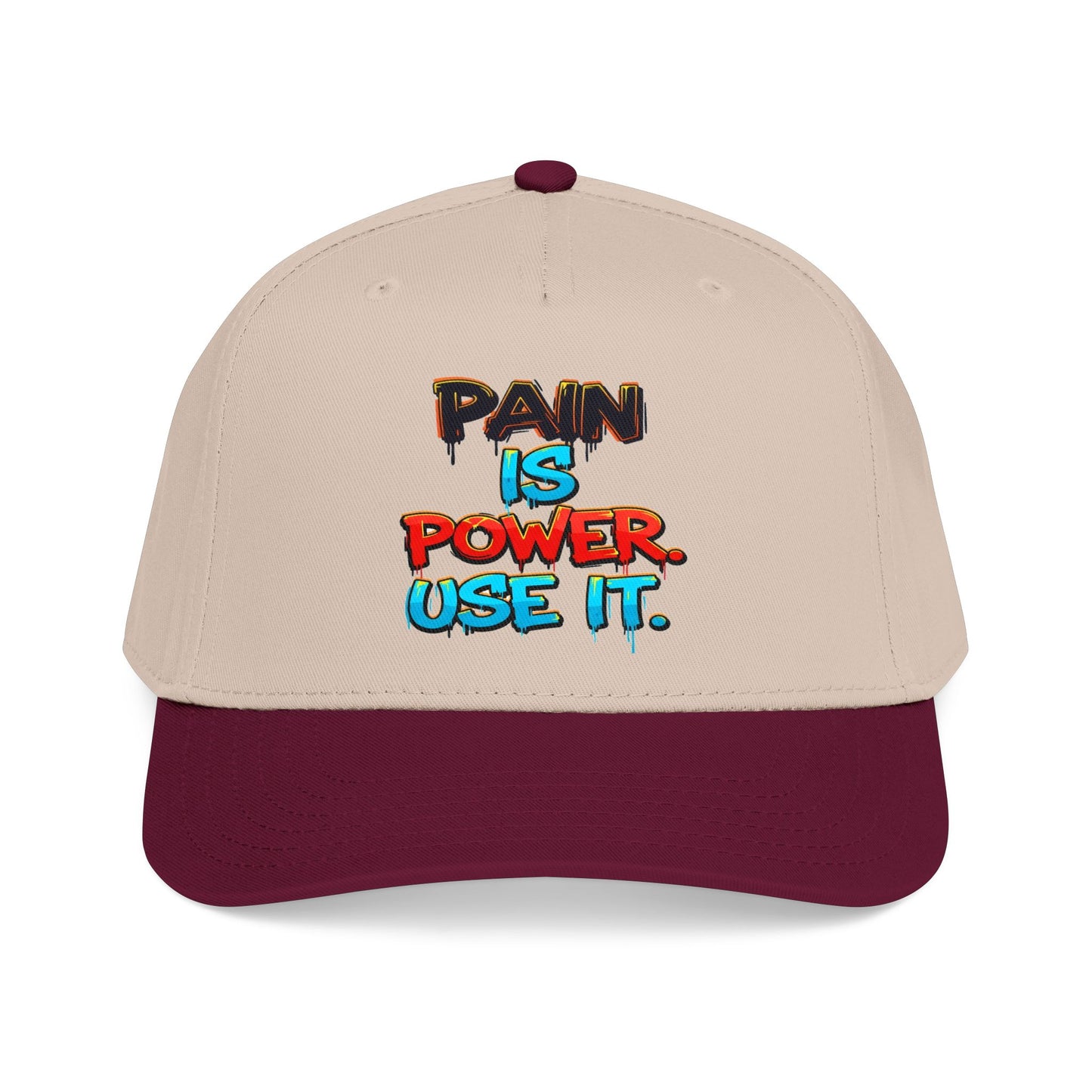 Baseball Cap — "Pain Is Power. Use It." Motivational Streetwear Hat